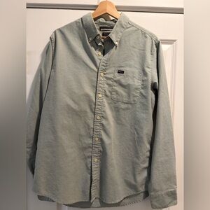 RVCA Long Sleeve Shirt Men’s Greenish Slim Fit